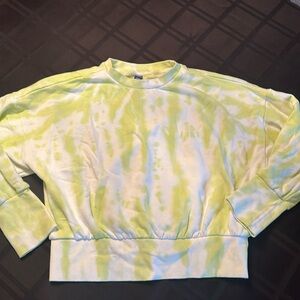 Banana Republic lime colored tie die lightweight women’s sweatshirt - size M